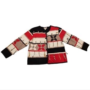 New Directions Patchwork Floral Jacket